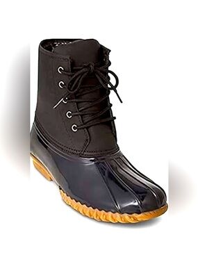 Charles Albert, Women Duck Boots Waterproof Leather Rubber Sole, Size 7